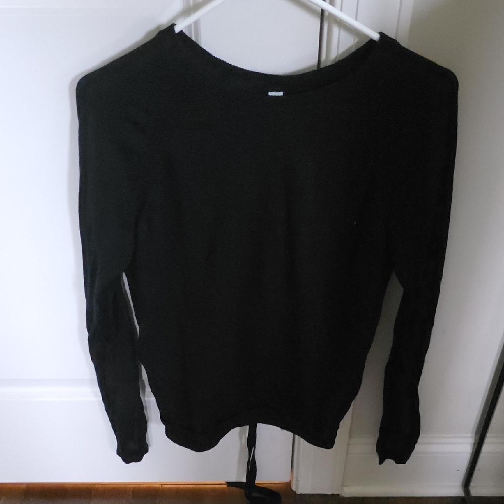 Lululemon Athletica Black Merino Wool Sweater